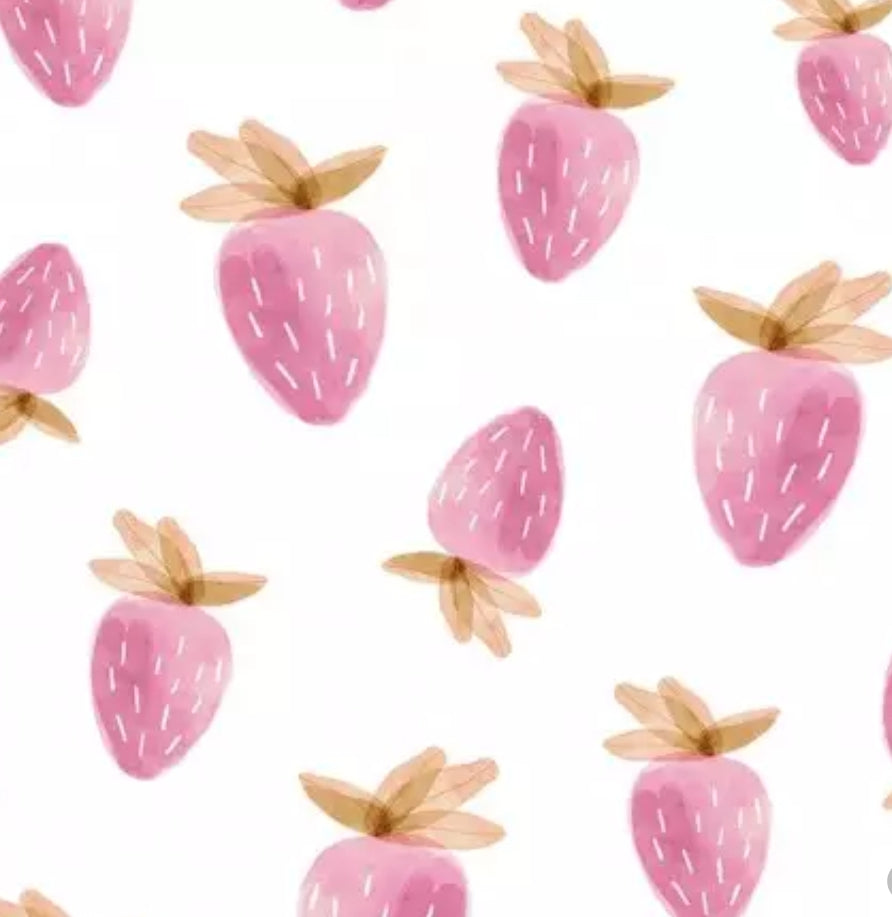 Shirt - Print - Aardbeien roze