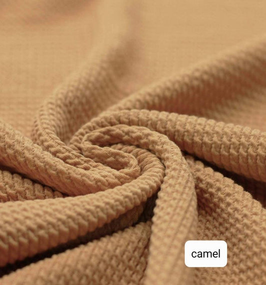 Overslagshirt - Wafelstructuur - Camel