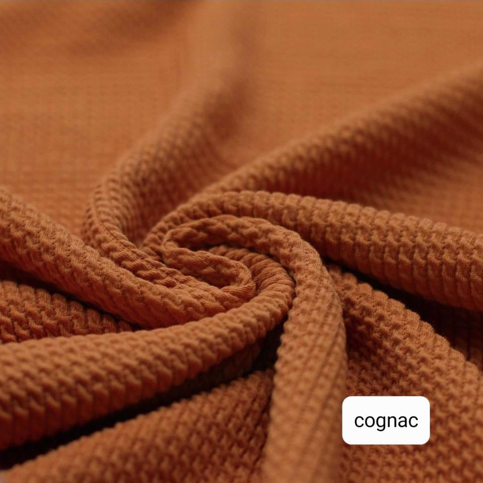 Overslagshirt - Wafelstructuur - Cognac