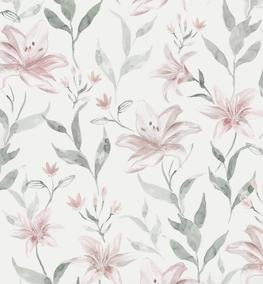 Knooptopje - Bloemenprint - Lelie pastel