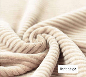 Broekje - Brede rib - Licht beige