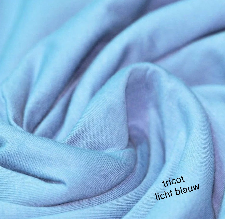 Overslagshirt - Uni - Licht blauw