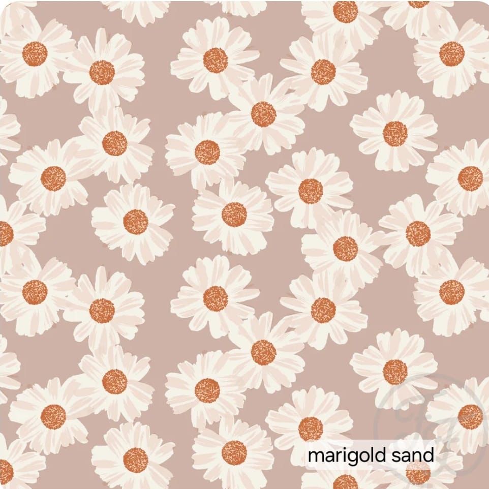 Shirt - Bloemenprint - Marigold zand