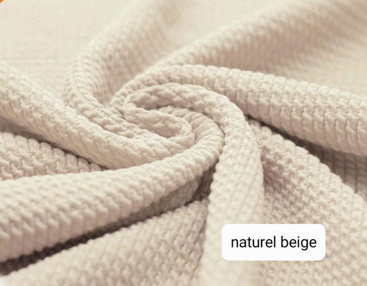 Legging - Ruffle pijp - Wafelstructuur - Naturel beige