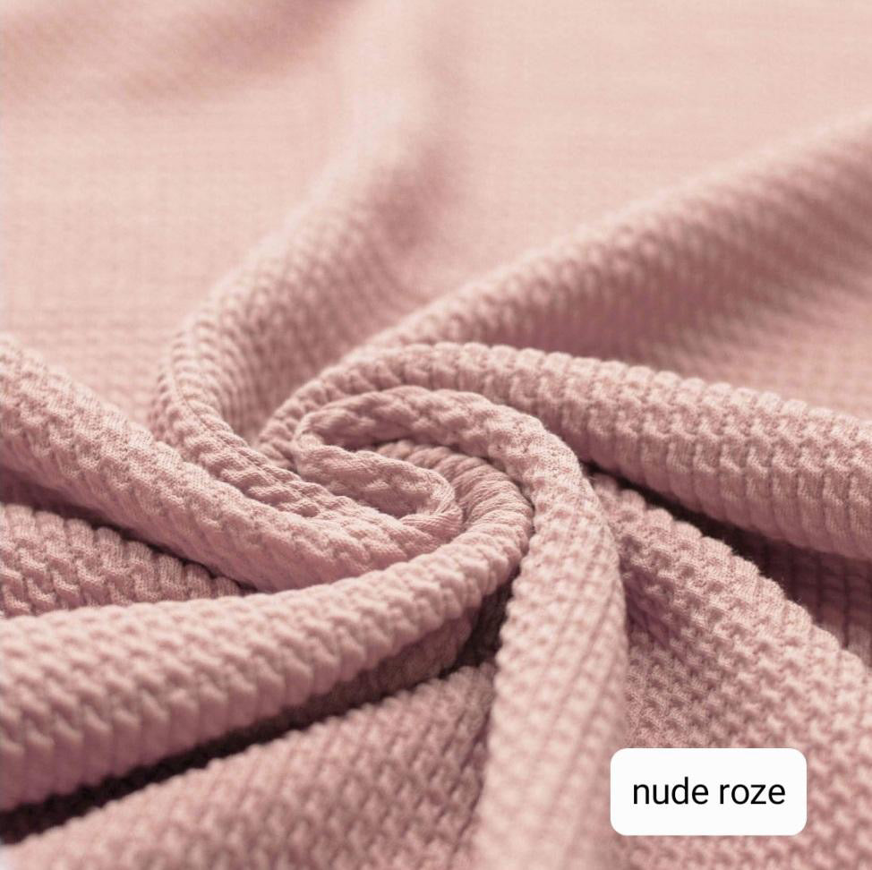 Knooptopje - Wafelstructuur - Nude roze