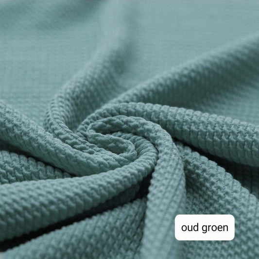 Shirt - Wafelstructuur - Oud groen