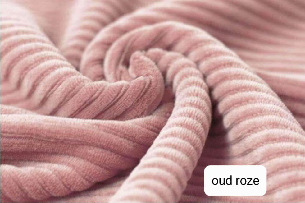 Broekje - Brede rib - Oud roze