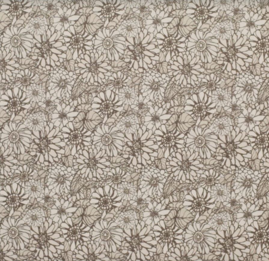 Knoopjurkje - Bloemenprint - Beige bloem