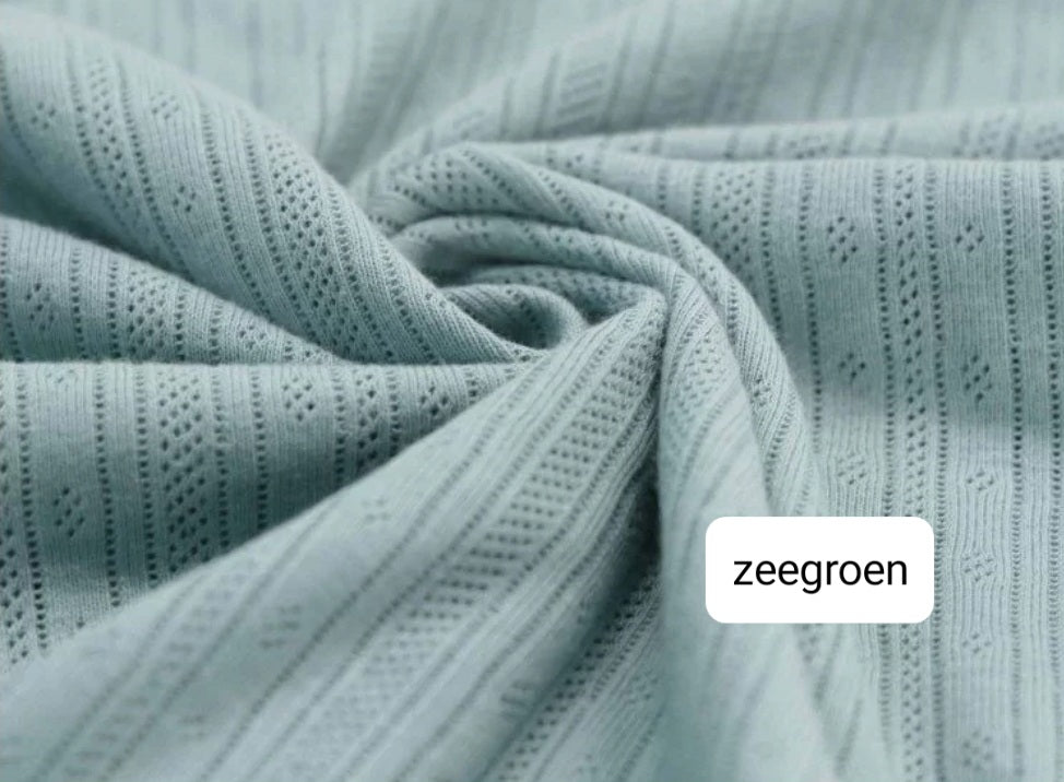 Shirt - Fijngebreid - Zeegroen