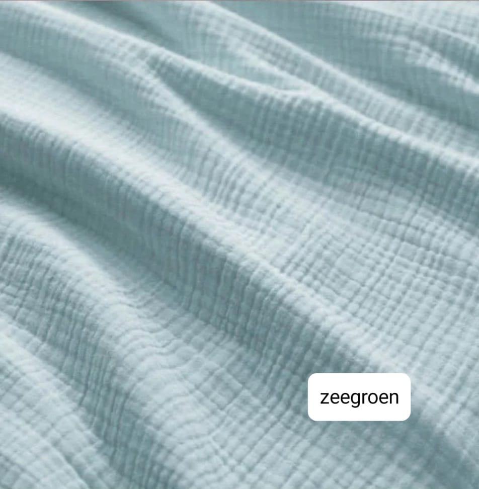 Knooptopje - Mousseline - Zeegroen