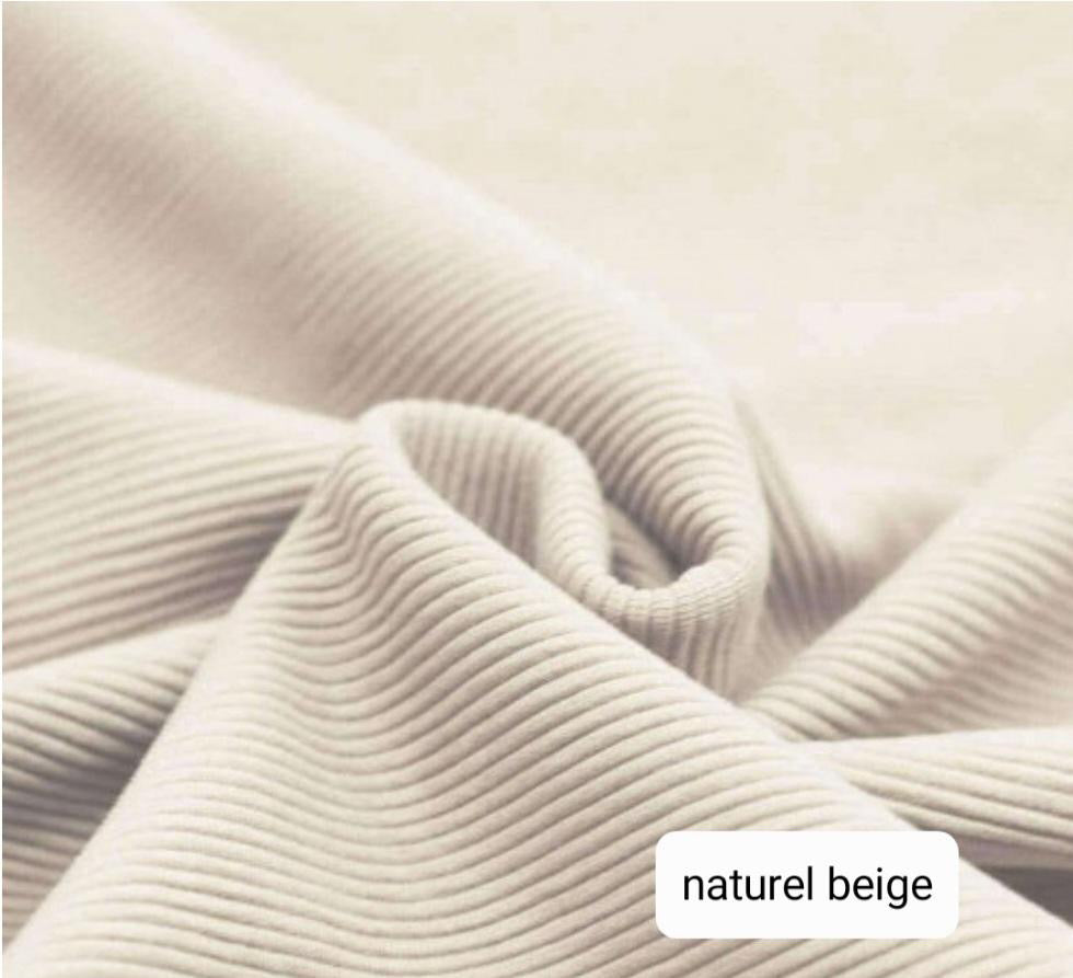 Broekje - Smalle rib - Naturel beige